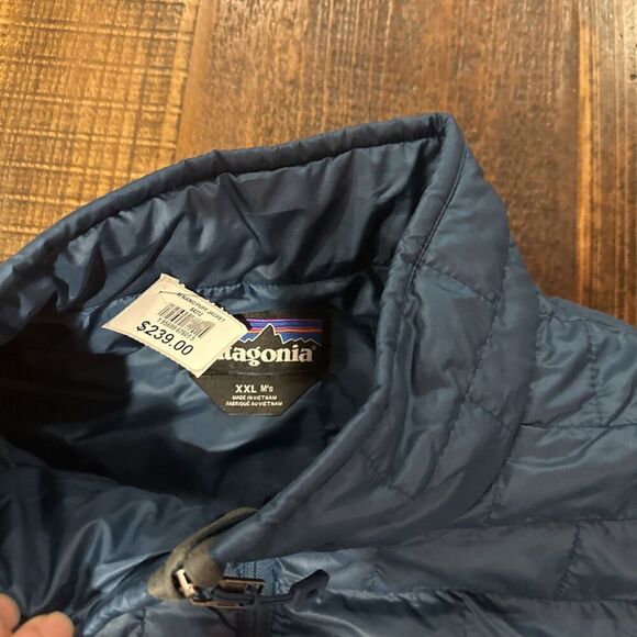 Patagonia Nano Puff Jacket Lagom Blue Full Zip Insulated Primaloft Mens Size XXL - Picture 2 of 5